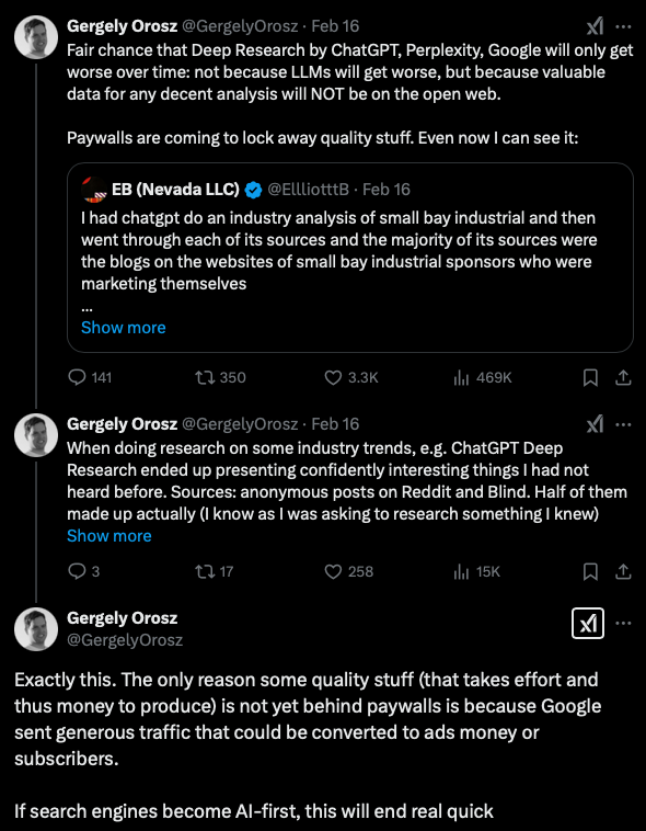 Gergely Orosz comment about software engineering and AI